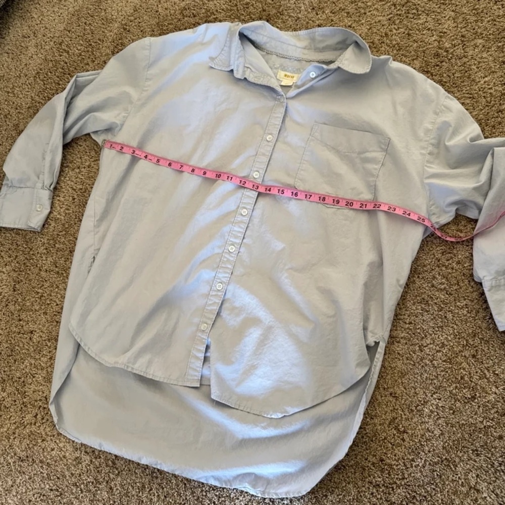Anthropologie Maeve Oversized Buttondown Shirt in Violette Blue size XL - Picture 11 of 12
